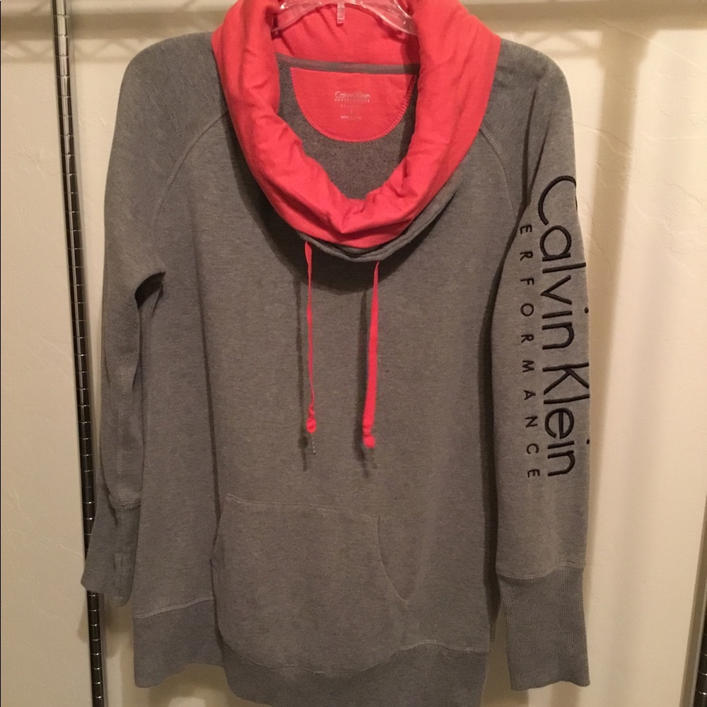 Grey and orange sweatshirt by Calvin Klein